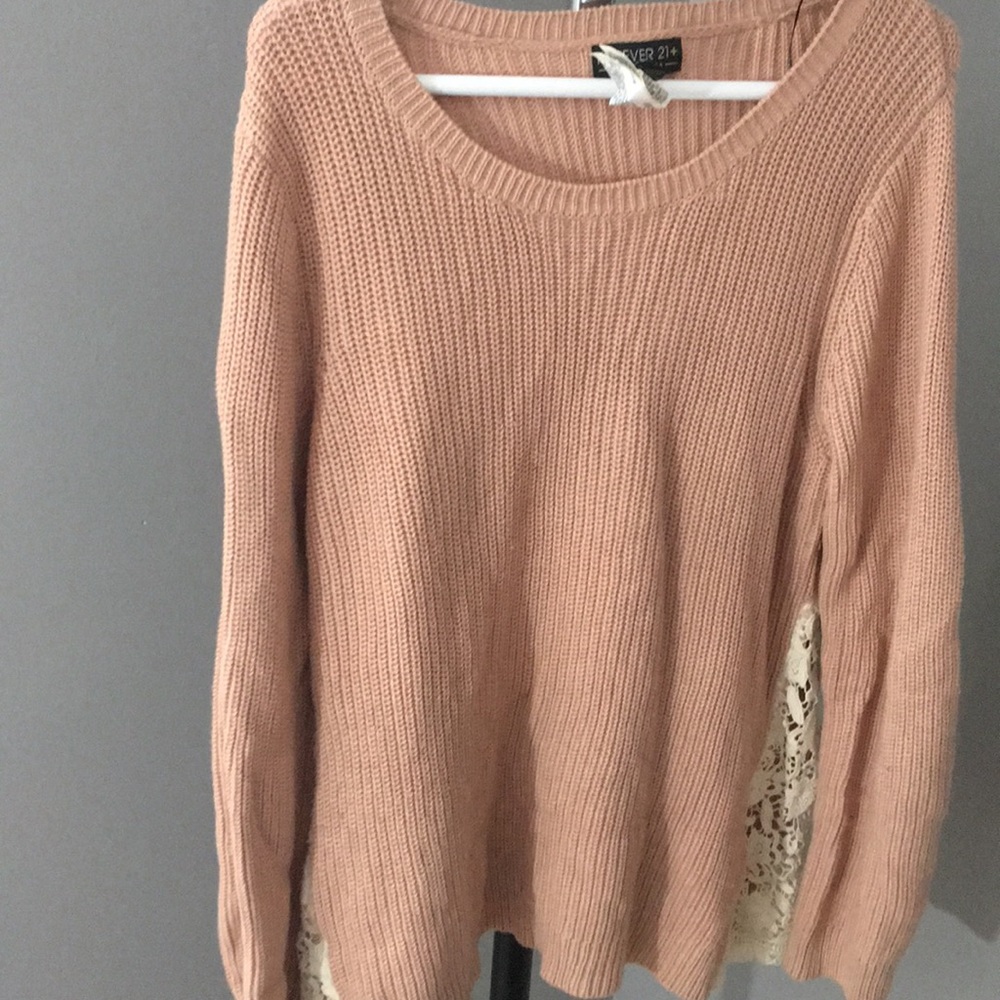 Lace Forever 21 knit Sweater